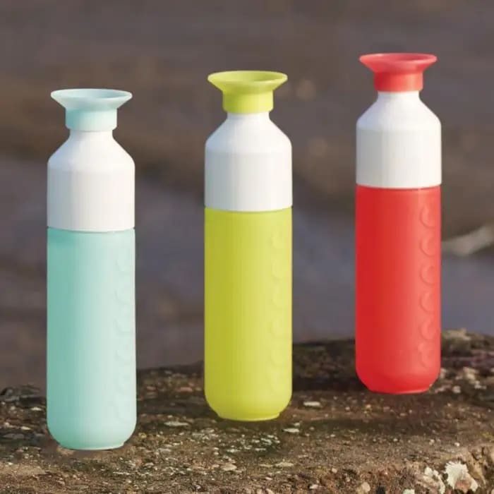 3 Gourdes Dopper Original bleu, jaune et rouge
